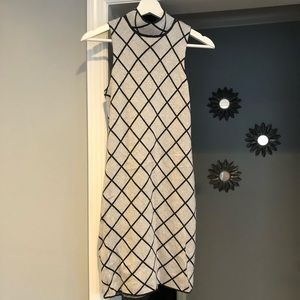 Turtleneck tan top dress